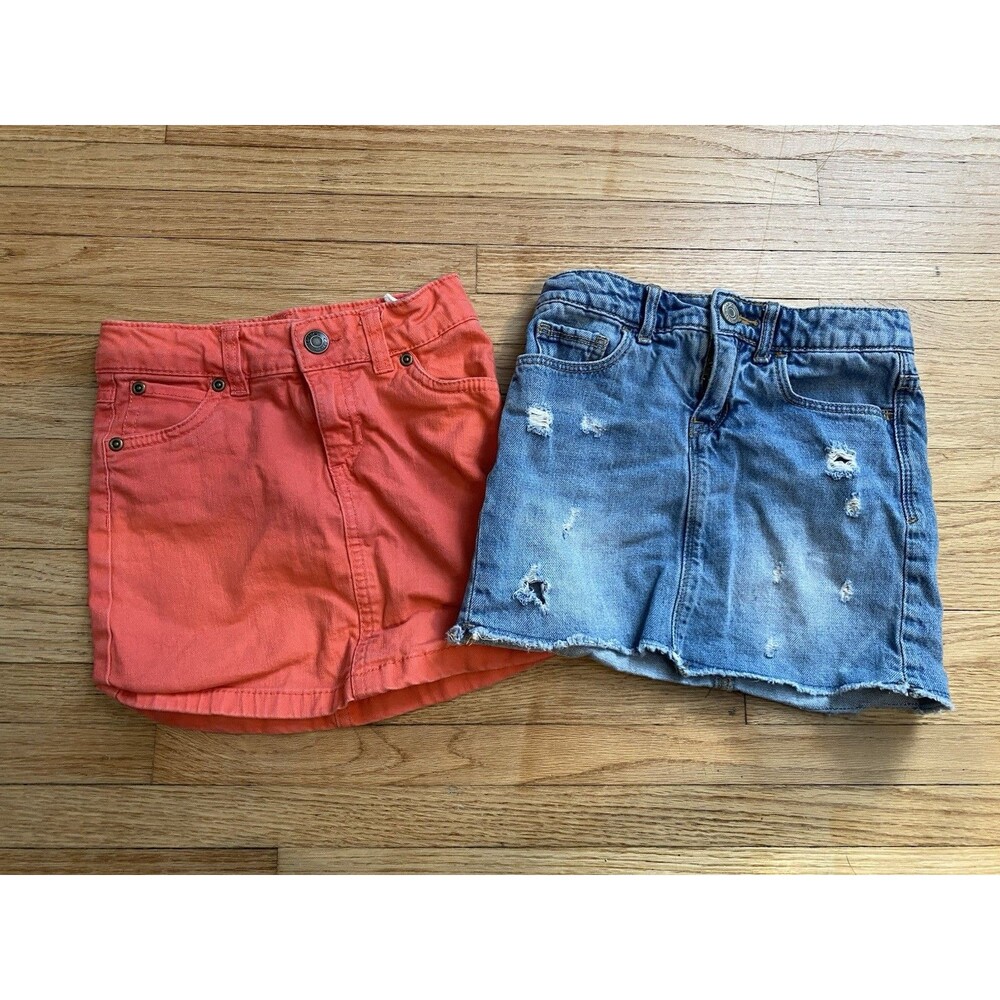 Girl 6 Skirt Distressed Denim Gap Coral Carter’s Adjustable Waist